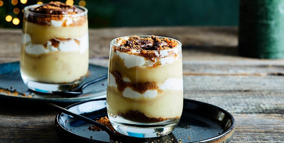 Banaan-toffeetaart in een glaasje