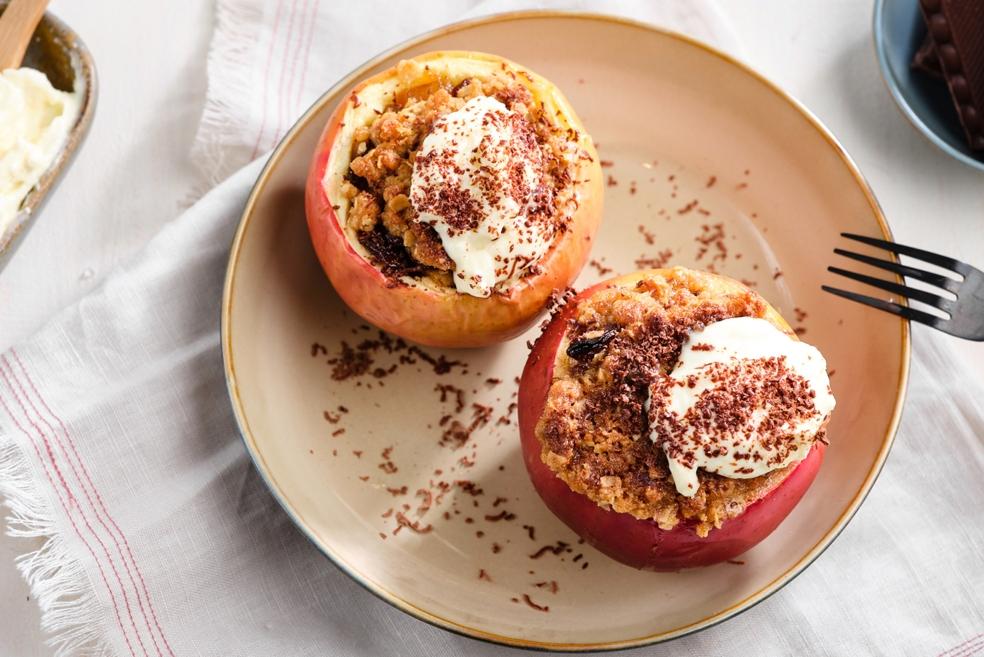 Zoet gevulde appeltjes met mascarpone