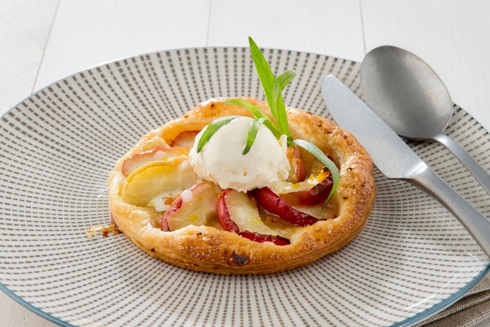 Appeltaartje met ijs