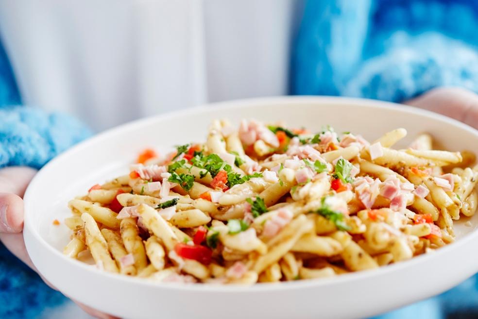 Capunti alla puttanesca met kalkoenrollade