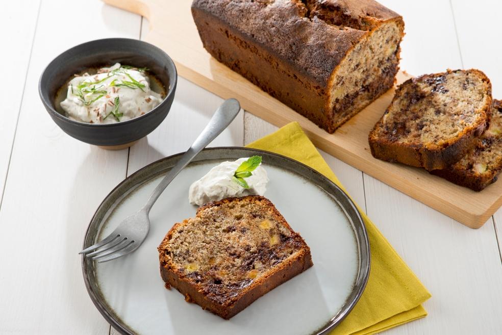 Bananencake met chocolade