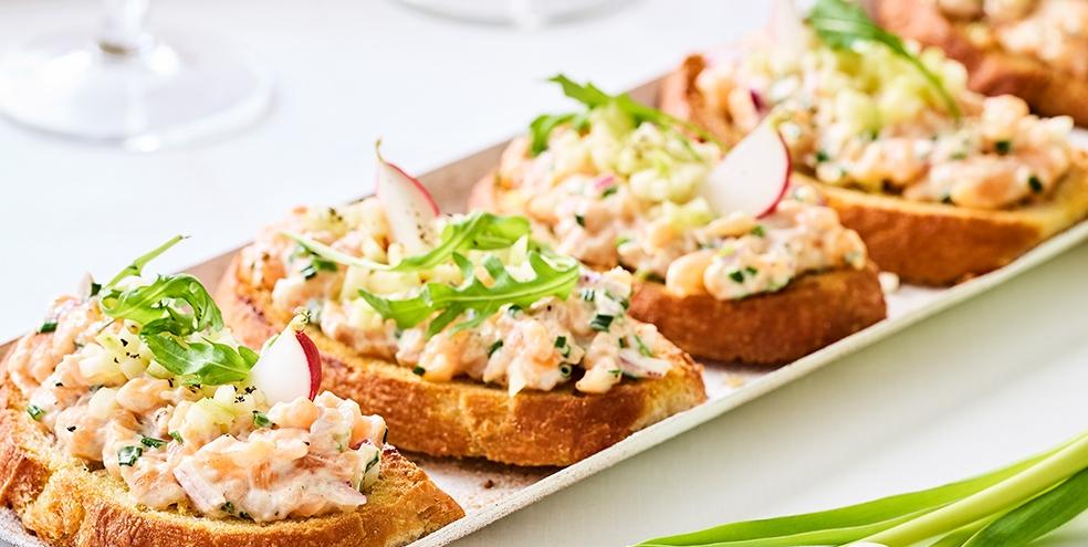 Bruschetta met zalmtartaar