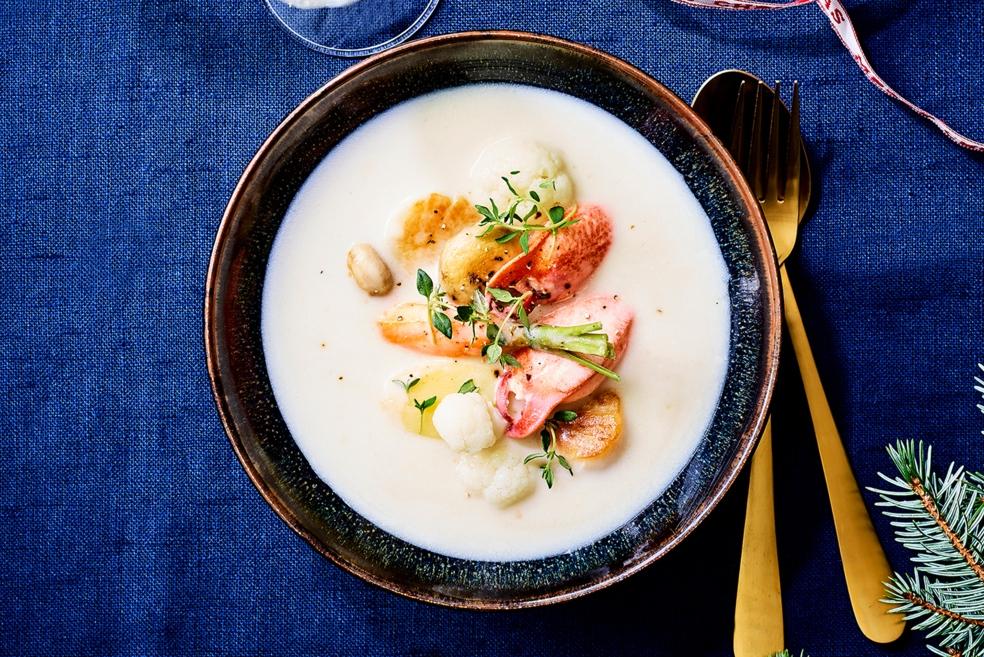 Waterzooi van kreeft en sint-jakobsvruchten