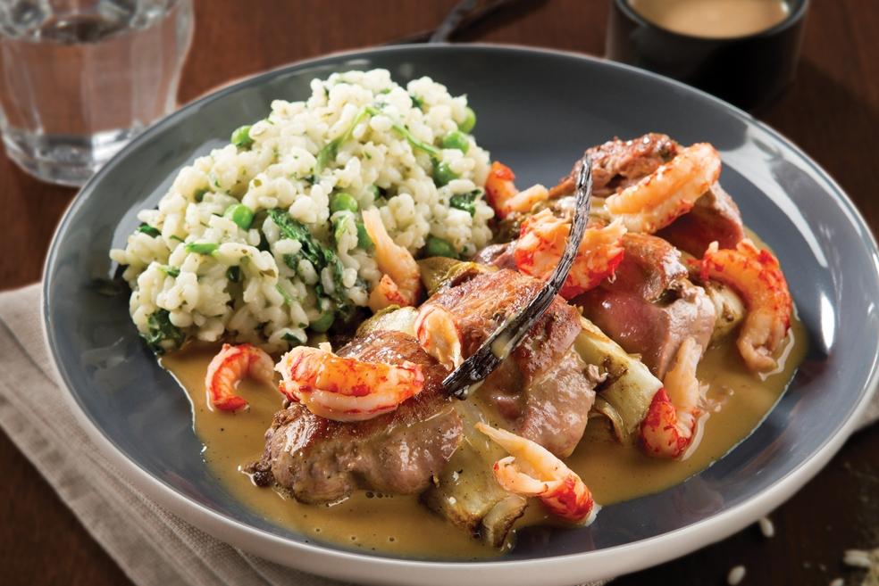 Fazantfilet met rivierkreeftjessaus