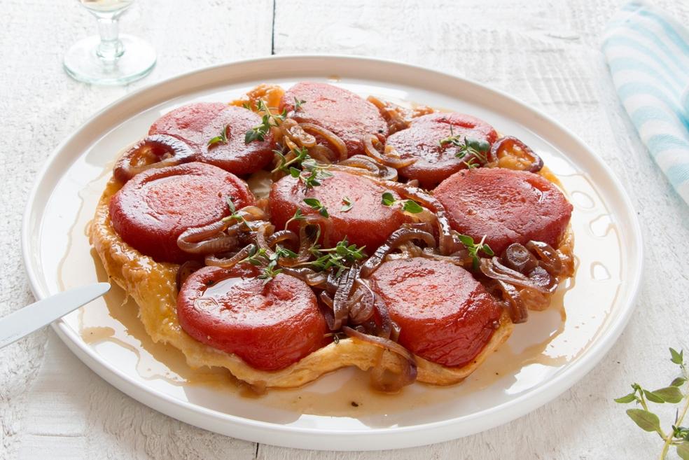 Tarte tatin van tomaten