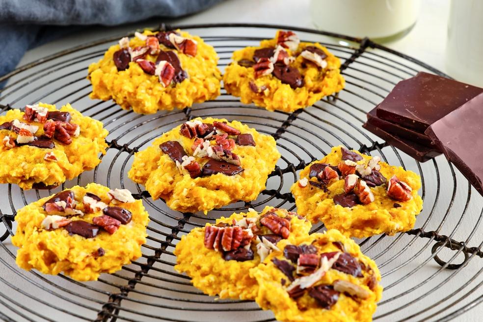 Pompoen-chocoladekoekjes