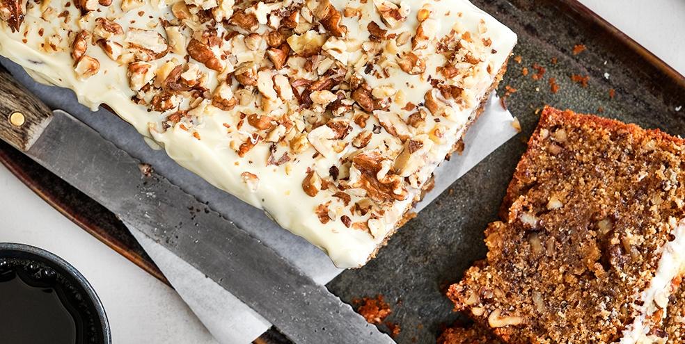 Walnotencake met witte chocolade